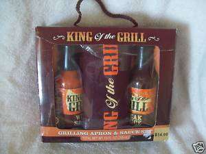 KING OF THE GRILL GRILLING APRON & WING,STEAK SAUCE  