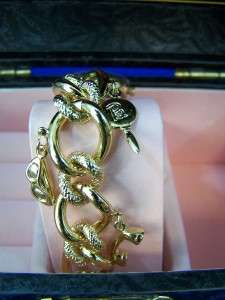 Charming Barbie Fossil Gold Wrist Watch Charm Bracelet 1994 Ltd Ed 