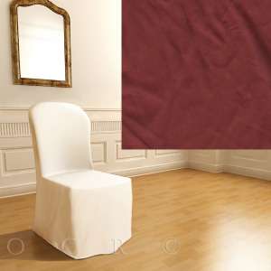 Pottery Barn Loose Fit Dining Chair Slipcover Cranberry  