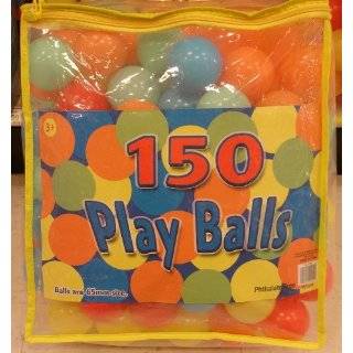150 Play Balls, For Inflatable Ball Pits, 65 mm size, Multi colored 