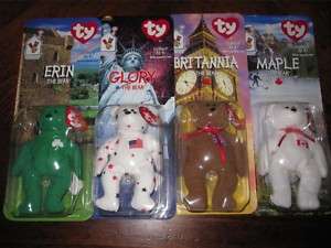 Set of 4 Ty Beanie Baby Mini Ronald McDonald Collection  