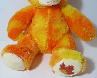 Build a Bear Workshop ORANGE AUTUMN TEDDY BEAR Stuffed Plush Animal 