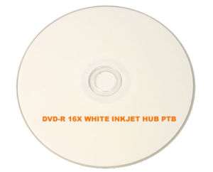 600 Inkjet White Hub Printable Blank DVD R DVD 16X Disc  