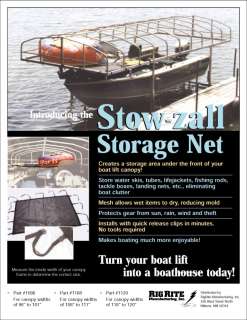 Stow zall Storage Nets Boat Lift Canopy Mesh Stowzall  