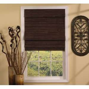  Cocoa Tahiti Bamboo Roman Shade, 52W x 64L