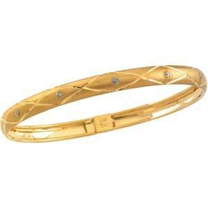  14K Yellow Gold 06.25 INCHES Youth Flex Bangle Bracelet Jewelry