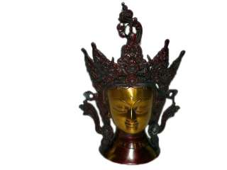 Goddess Tara Bust Brass Hand Crafted Collectible Figurine 16  