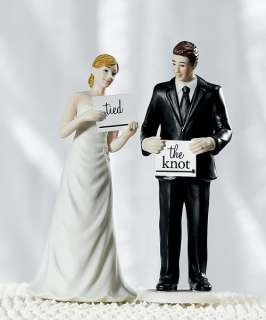 READ MY SIGN   BRIDE & GROOM WEDDING CAKE TOPPER FIGURE  