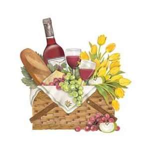   Ltd. Wine Picnic Basket Flour Sack Towel Set of 2
