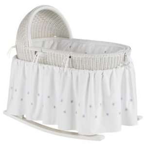  Baby Bassinets & Baskets Baby White Hand   Woven Bassinet 
