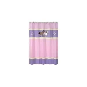  Pony Horse Kids Bathroom Fabric Bath Shower Curtain