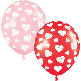 Smiley Heart Balloons   Red/Pink (11).Opens in a new window