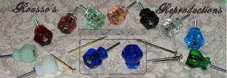 Case Lot of 50  Cobalt Blue Crystal Glass Cabinet Knobs  