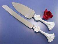 Bride & Groom Wedding Cake Knife & Server Set  