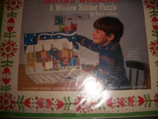   Santas Workshop Christmas Advent Calendar Window Sticker Puzzle A