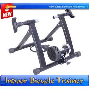  New Black Magnetic Bicycle Bike Trainer Stand Indoor 