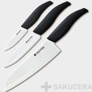  3 + 5 + 7 Inch Sakucera Ceramic Knife Chefs Cutlery 