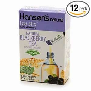 Hansens Fruit and Tea Stix Drink Mix, Blackberry Tea, 8 Count Stix 