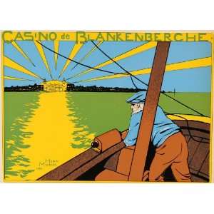  1918 Henri Meunier Casino Blankenberge Belgium Poster 
