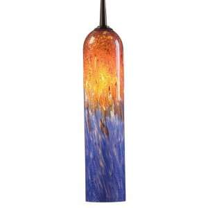   Pendant Finish Bronze, Shade Color Brown and Blue