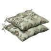   Tufted Conversation/Deep Seating Cushion Set   Green/Brown Floral