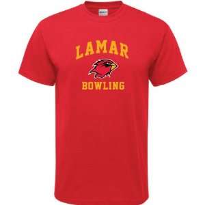    Lamar Cardinals Red Bowling Arch T Shirt