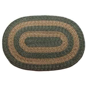   Country Sage & Brown   Oval Braided Rug (20 x 30)