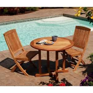  Three Birds Braxton Teak Bistro Set Patio, Lawn & Garden