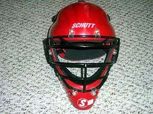 Schutt Hockey Style Baseball Catchers Helmet 2961 Red OSFA NEW  