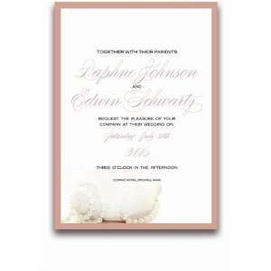  135 Rectangular Wedding Invitations   Nautilus Pearls 