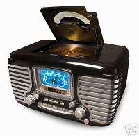 Vintage Look Crosley Corsair Radio & CD Player   Black  