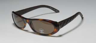 NEW CHANEL 5129 Q HAVANA/BROWN LEATHER ARMS GORGEOUS SUNGLASS/SHADES 