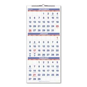  Three Month Reference Wall Calendar, 12 x 27 