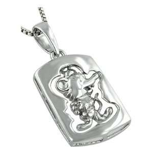  Sterling Silver Chinese Calendar Year of the Rat Pendant 