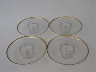   Tray made of a clear Silver Flecked Hard Plastic with a Gold Rim