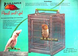   Travel Carrier For Parrots  Clear Polycarbonate Small Med Birds  