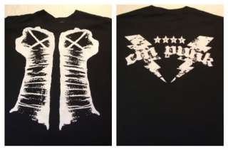 CM PUNK White Fists T shirt New Sizes S 3XL  