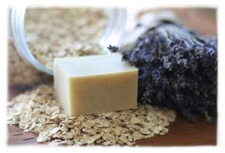 Lavender Oatmeal w/Goat Milk  Handmade Natural Soap Bar  