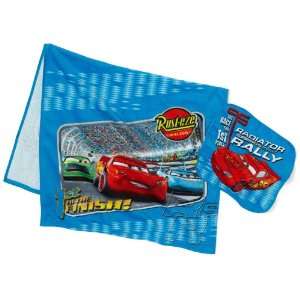  Cars 2 Piece Bath/Wash Fiber Reactive Print Towel Set with 