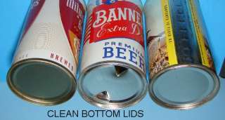 Three Nice Beer Cans Mixed Lot Top Grade Great Colors Shiny Lids and 