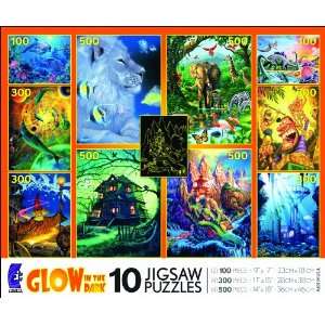  Ceaco Glow in the Dark    10 in 1 Puzzle Set Toys & Games