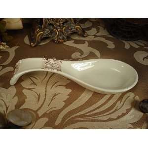  Ceramic Spoon rest ivory Trieste design Kitchen 