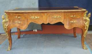 LOUIS THE XV FRENCH LEATHER TOP DESK ORMOLU MOUNTS  