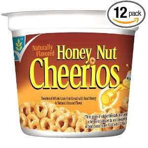 Honey Nut Cheerios Cereal, 1.8 Ounce Container, (Pack of 12 )  
