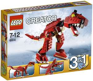 LEGO CREATOR 6914 T Rex Ferocious 3 In 1 Prehistoric Dino NEW Factory 
