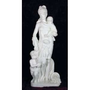   JBS320 Woman with Children Statue   White Gloss