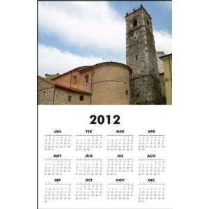  Italy   historic Church 2012 One Page Wall Calendar 11x17 