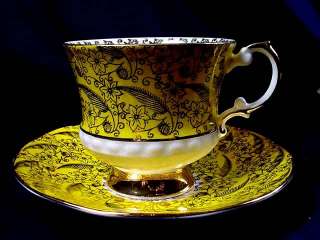 YELLOW ELIZABETHAN CUPS & SAUCER Made in England  