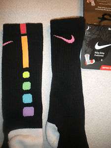 Rainbow Nike Elite Basketball Socks Custom Large 8 12  