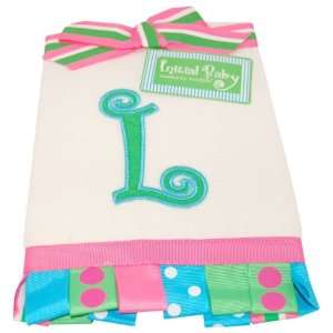  Mud Pie Initial Baby Personalized Burp Cloth, Letter I 